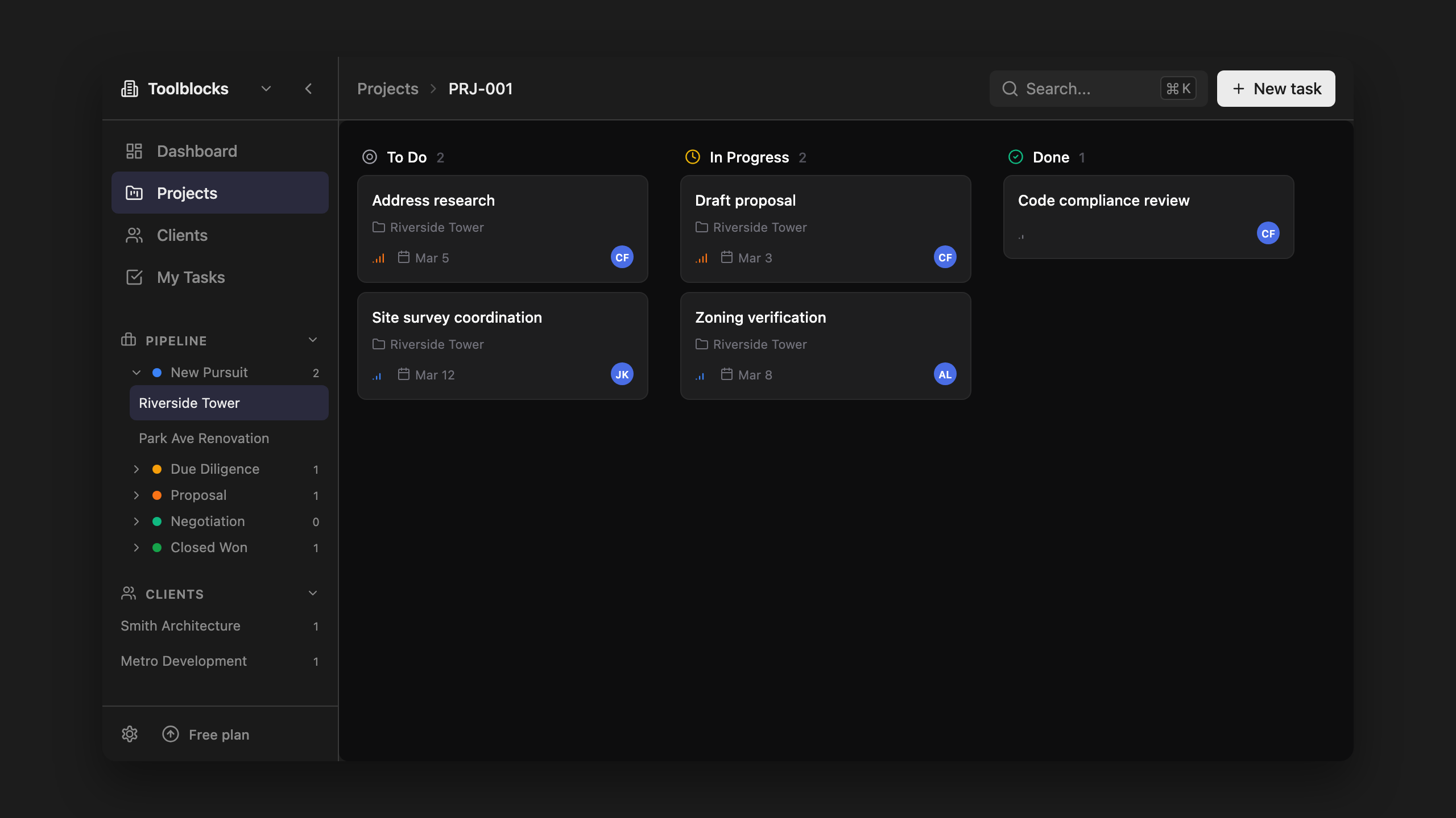 Your project workspace is here